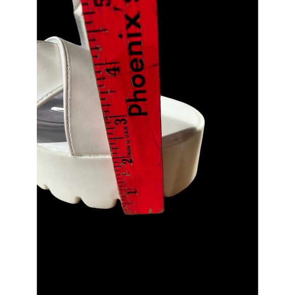 White Platform Sandals, Size 9 - Picture 7 of 9